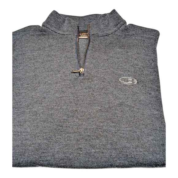 Icebreaker Men's Gray Zip-Up Sweater